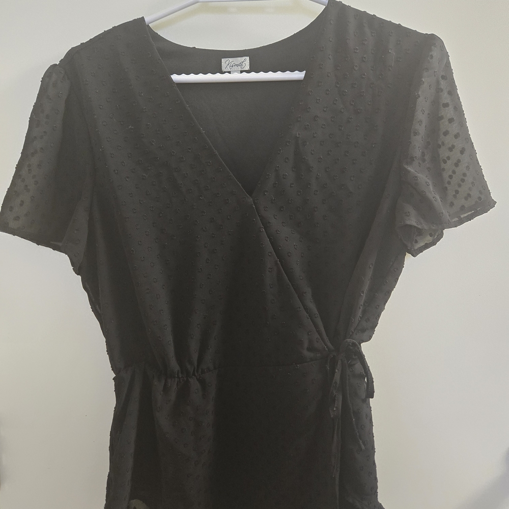 Black Wrap Top
